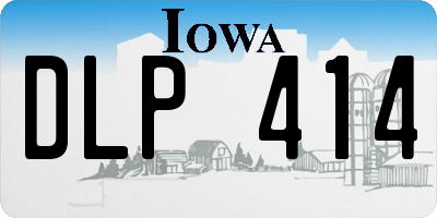IA license plate DLP414