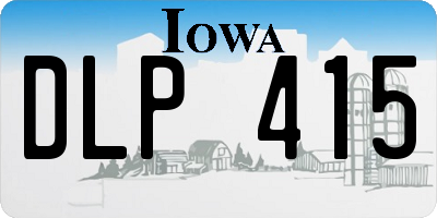 IA license plate DLP415