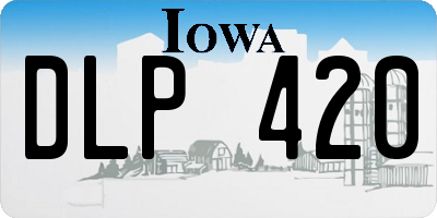 IA license plate DLP420