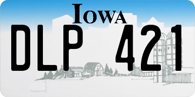 IA license plate DLP421