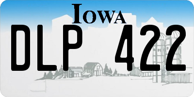 IA license plate DLP422
