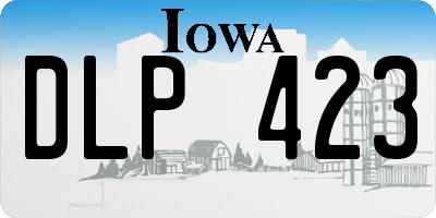 IA license plate DLP423