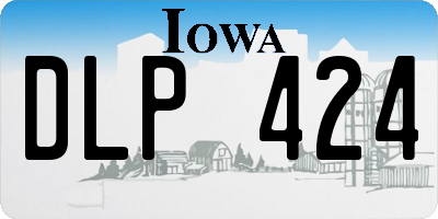 IA license plate DLP424