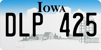 IA license plate DLP425