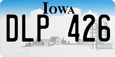 IA license plate DLP426