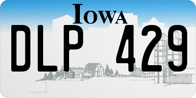 IA license plate DLP429
