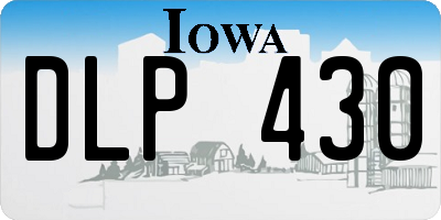 IA license plate DLP430