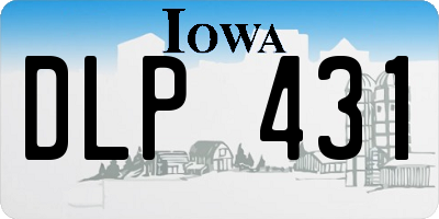 IA license plate DLP431