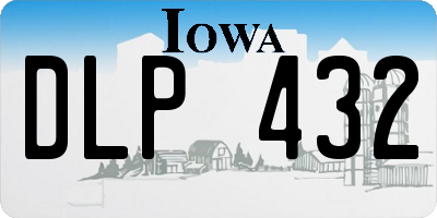 IA license plate DLP432