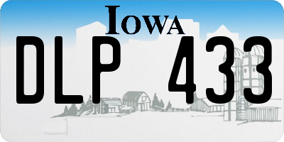 IA license plate DLP433