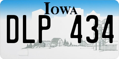 IA license plate DLP434