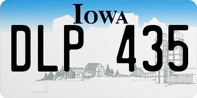 IA license plate DLP435