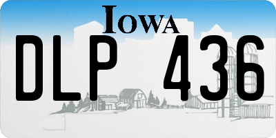 IA license plate DLP436
