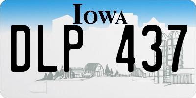 IA license plate DLP437