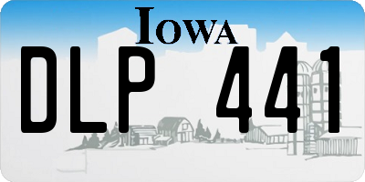 IA license plate DLP441