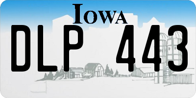 IA license plate DLP443