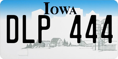 IA license plate DLP444