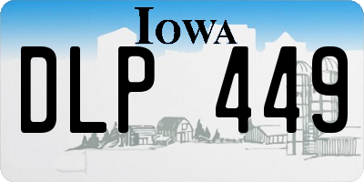 IA license plate DLP449
