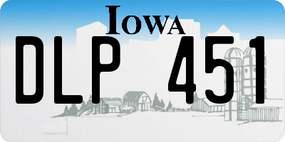 IA license plate DLP451