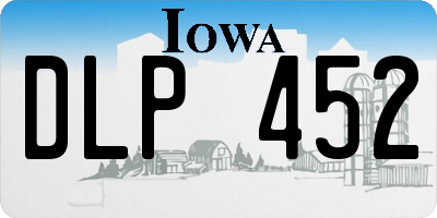 IA license plate DLP452