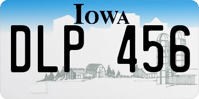 IA license plate DLP456