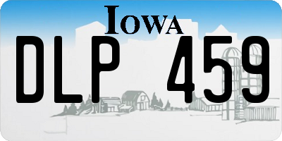IA license plate DLP459