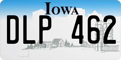 IA license plate DLP462