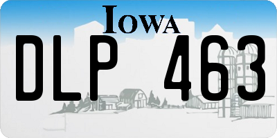 IA license plate DLP463