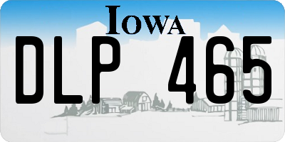 IA license plate DLP465