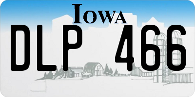 IA license plate DLP466