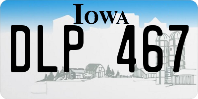 IA license plate DLP467