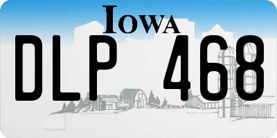 IA license plate DLP468
