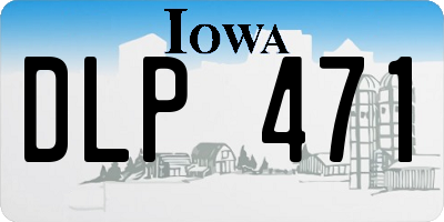 IA license plate DLP471