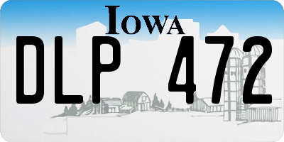 IA license plate DLP472