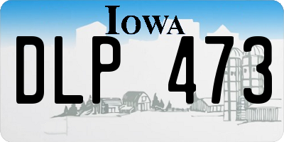 IA license plate DLP473