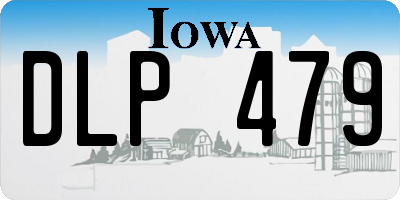 IA license plate DLP479