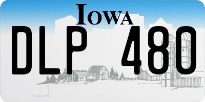 IA license plate DLP480