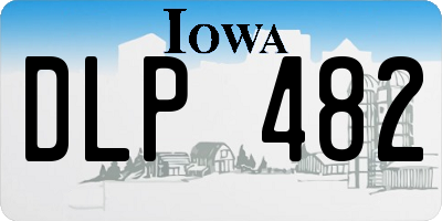 IA license plate DLP482