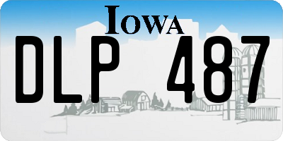 IA license plate DLP487
