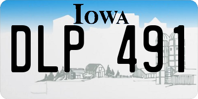 IA license plate DLP491