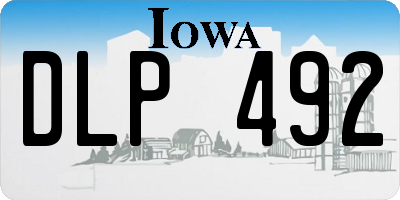 IA license plate DLP492