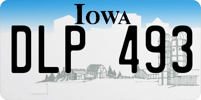 IA license plate DLP493