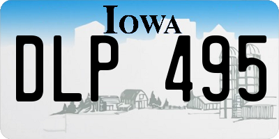 IA license plate DLP495