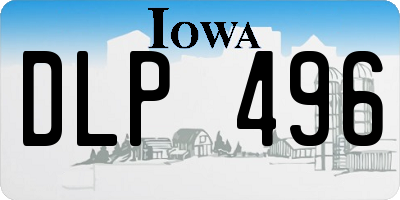 IA license plate DLP496