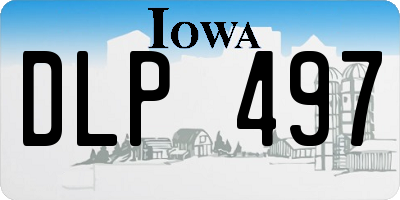 IA license plate DLP497