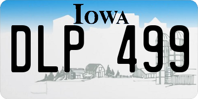 IA license plate DLP499