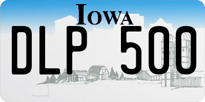IA license plate DLP500