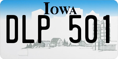 IA license plate DLP501
