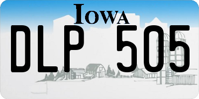 IA license plate DLP505