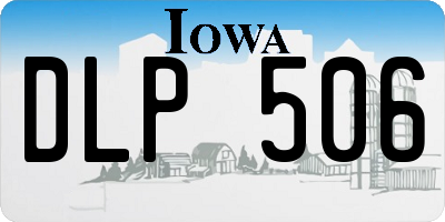 IA license plate DLP506